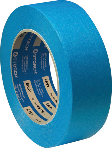 Крепированная бумажная лента (flatcrepe), FSC, толщина 0,14 мм, цвет синий