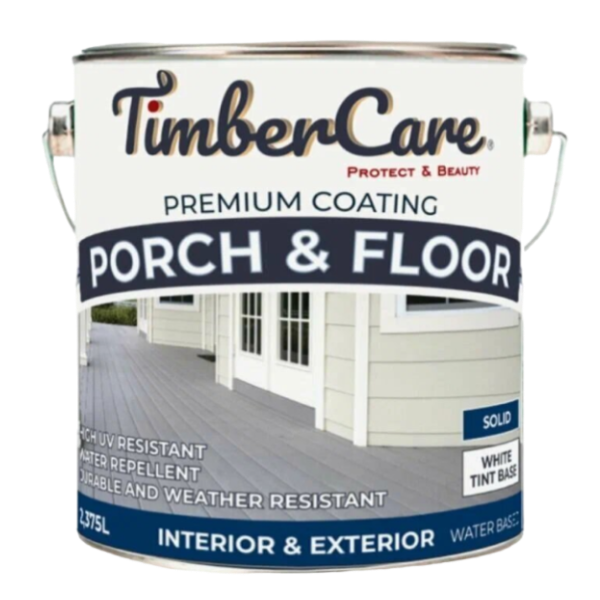Покрытие суперизносостойкое кроющее TimberCare Porch&Floor (цвет- Белый- White base), банка 2,375л