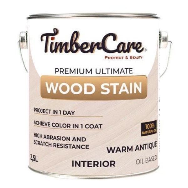 Тонирующее масло TimberCare Wood Stain (цвет- Античный белый- Warm antique), банка 2,5л