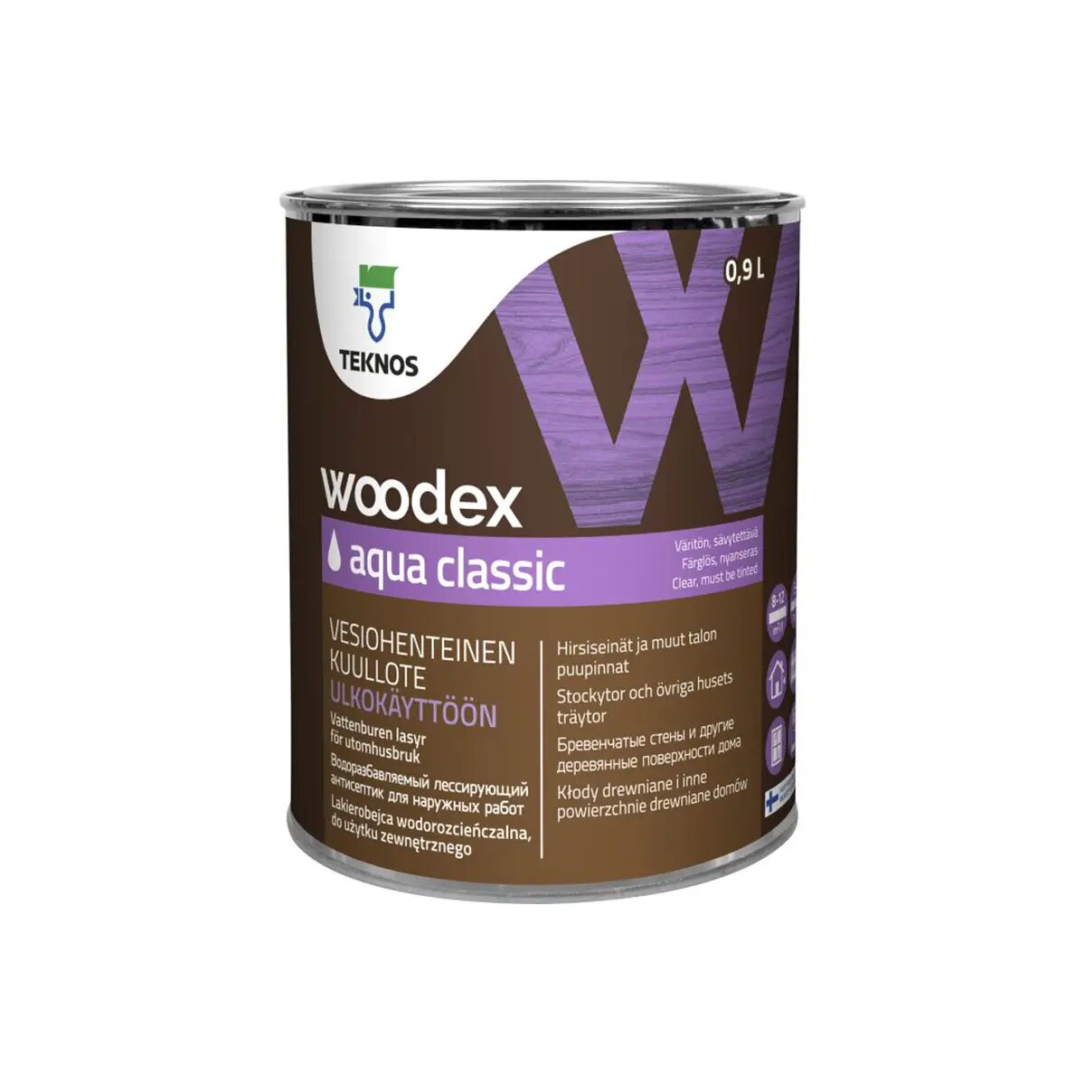 WOODEX AQUA CLASSIC CLEAR лессирующее средство для древесины  0,9