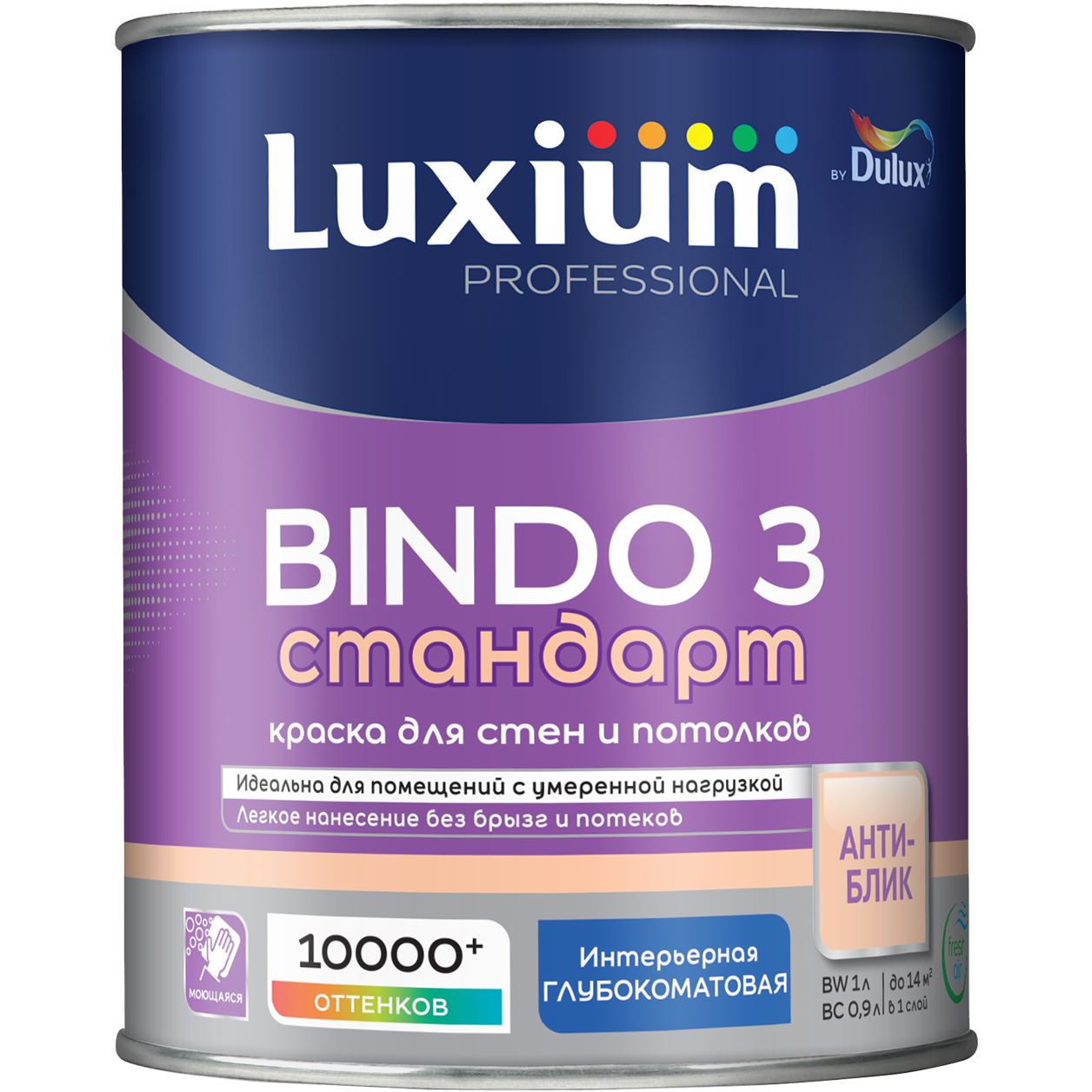 Краска Luxium Professional Bindo 3 глуб/мат BC 0,9л