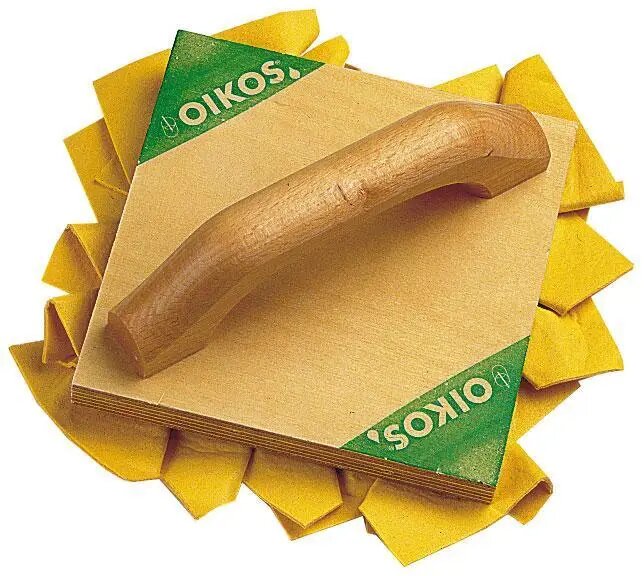 Квардратный тампон с исскуственной замшей на деревянной основе TAMPONE QUADRATO IN PELLE  103