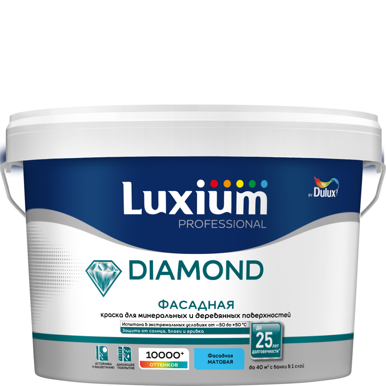 Краска Luxium Prof Diamond Фасад Глад мт BC 2,25л