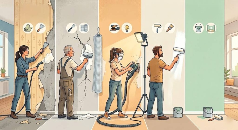 Как подготовить стены к покраске: пошаговая инструкция