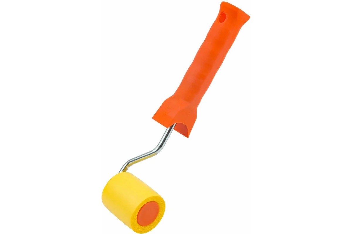 Ролик прижимной резиновый для прикатки обоев, ручка 6 мм, 50 мм,