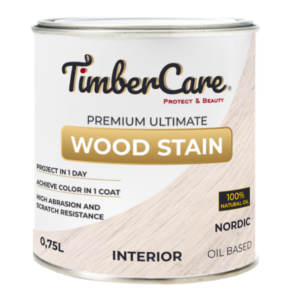 Тонирующее масло TimberCare Wood Stain (цвет- Скандинавский- Nordic), банка 0,75л