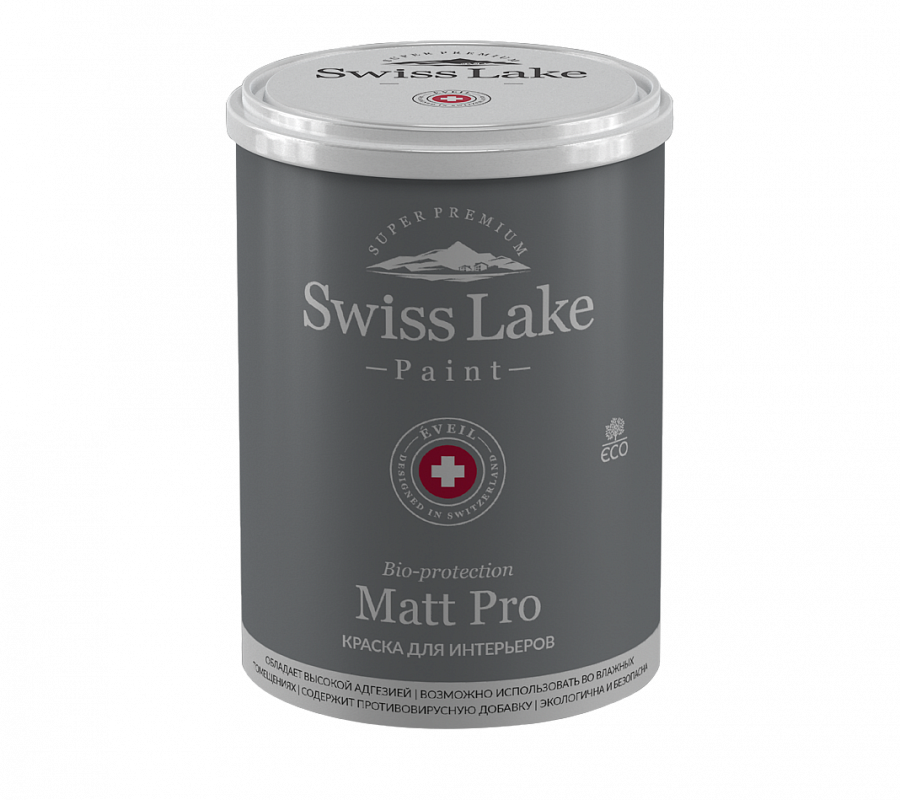 Swiss Lake Краска водно-дисперсионная Matt Pro Swiss Lake база А 0,9 л