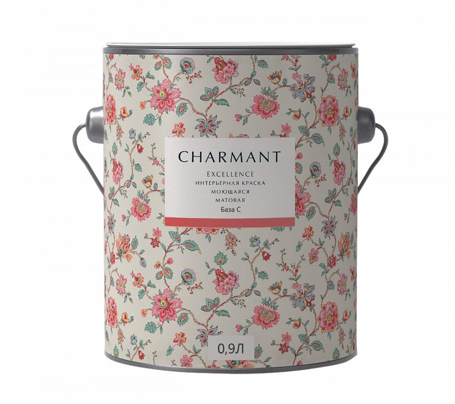 Краска Сharmant Excellence матовая моющаяся акрил-уретановая  база С 0,9 л