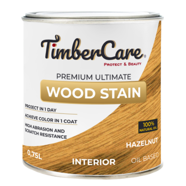 Тонирующее масло TimberCare Wood Stain (цвет- Лесной орех- Hazelnut), банка 0,75л