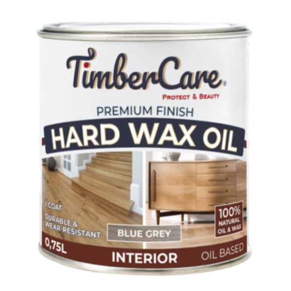 Защитное масло с твердым воском TimberCare Hard Wax Oil (цвет- Серый холодн- Blue gray), банка 0,75л