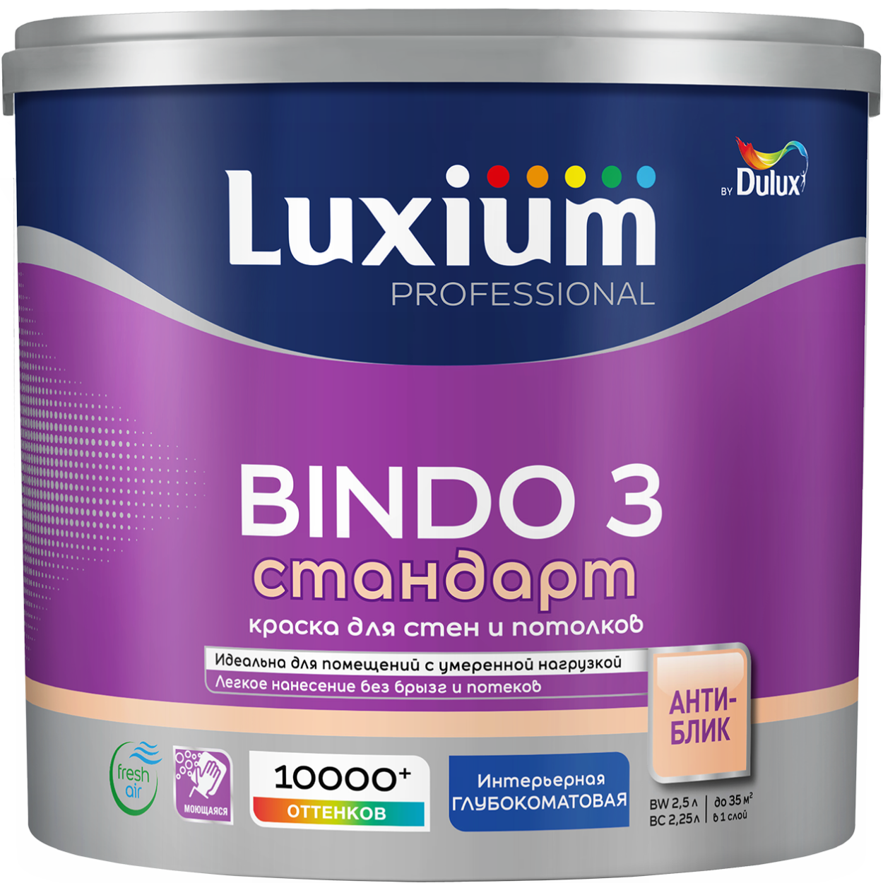 Краска Luxium Prof Bindo 3 глуб/мт BC 2,25л