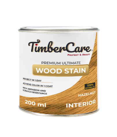 Тонирующее масло TimberCare Wood Stain (цвет- Лесной орех- Hazelnut), банка 0,2л