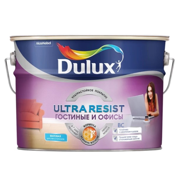 Краска Dulux Ultra Resist Гостиные и офисы BC  9