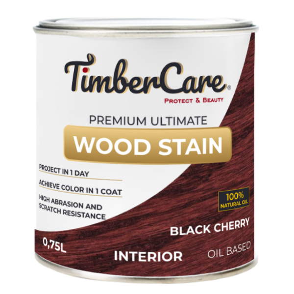 Тонирующее масло TimberCare Wood Stain (цвет- Черешня- Black cherry), банка 0,75л