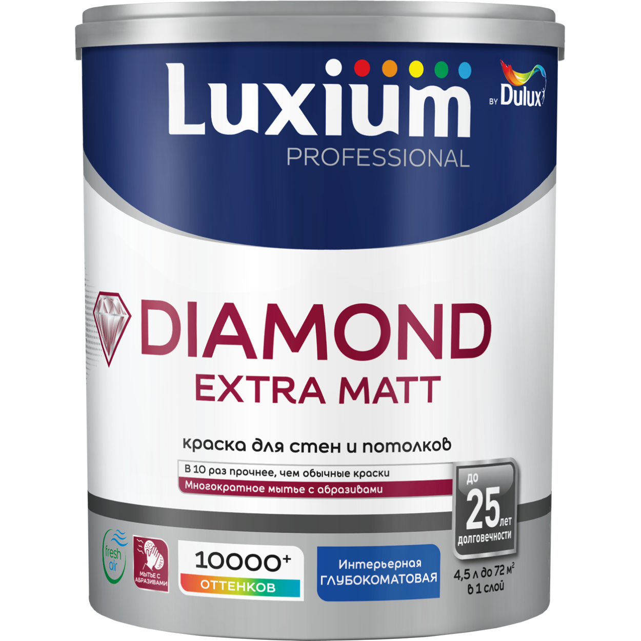 Краска Luxium Prof Diamond Ext Matt глуб/мт BW4,5л