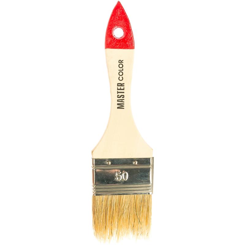 Кисть флейц., ширина 50 мм, натур. щетина, 55% топс, лакиров.ручка