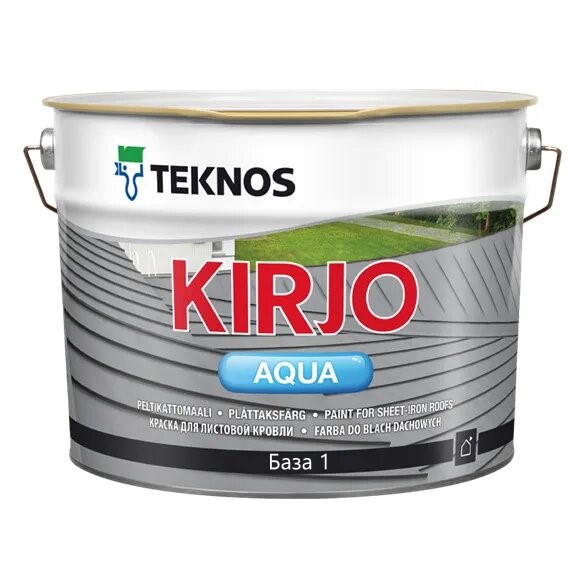 KIRJO AQUA WHITE BASE PAINT 1 краска для листовой кровли 9