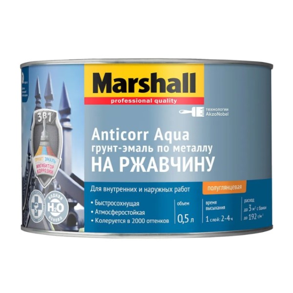 Грунт-эмаль ANTICORR AQUA BC 0,5 л