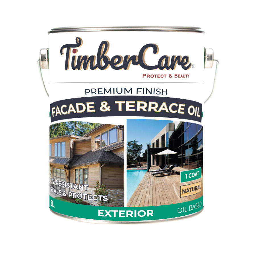 Масло для фасадов и террас TimberCare Facade&Terrace Oil (цвет- натуральный), банка 5л