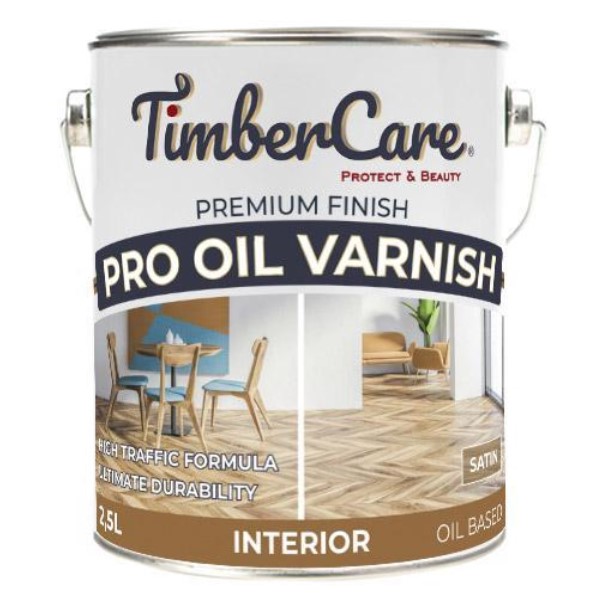 Проф. лак на масляной основе TimberCare Pro Oil Varnish (цвет- полуглянцевый-semi-gloss), банка 2,5л