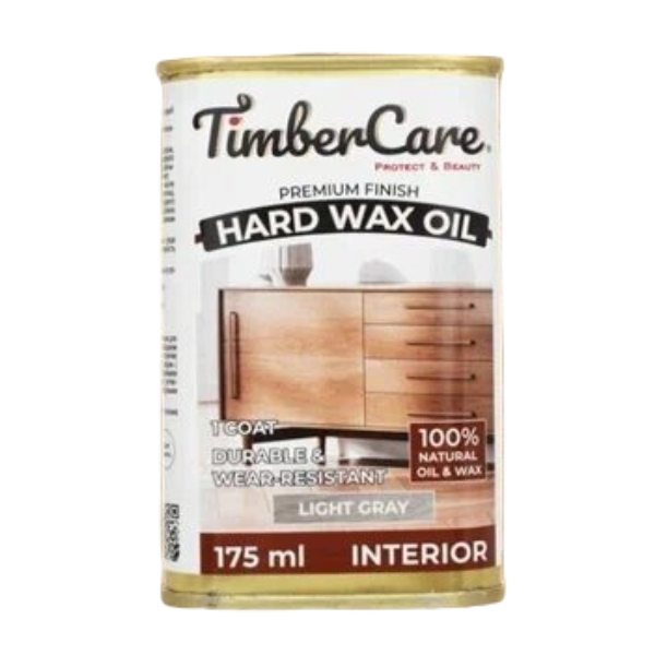Защитное масло с твердым воском TimberCare Hard Wax Oil (цвет- Светло-сер- Light gray), банка 0,175л