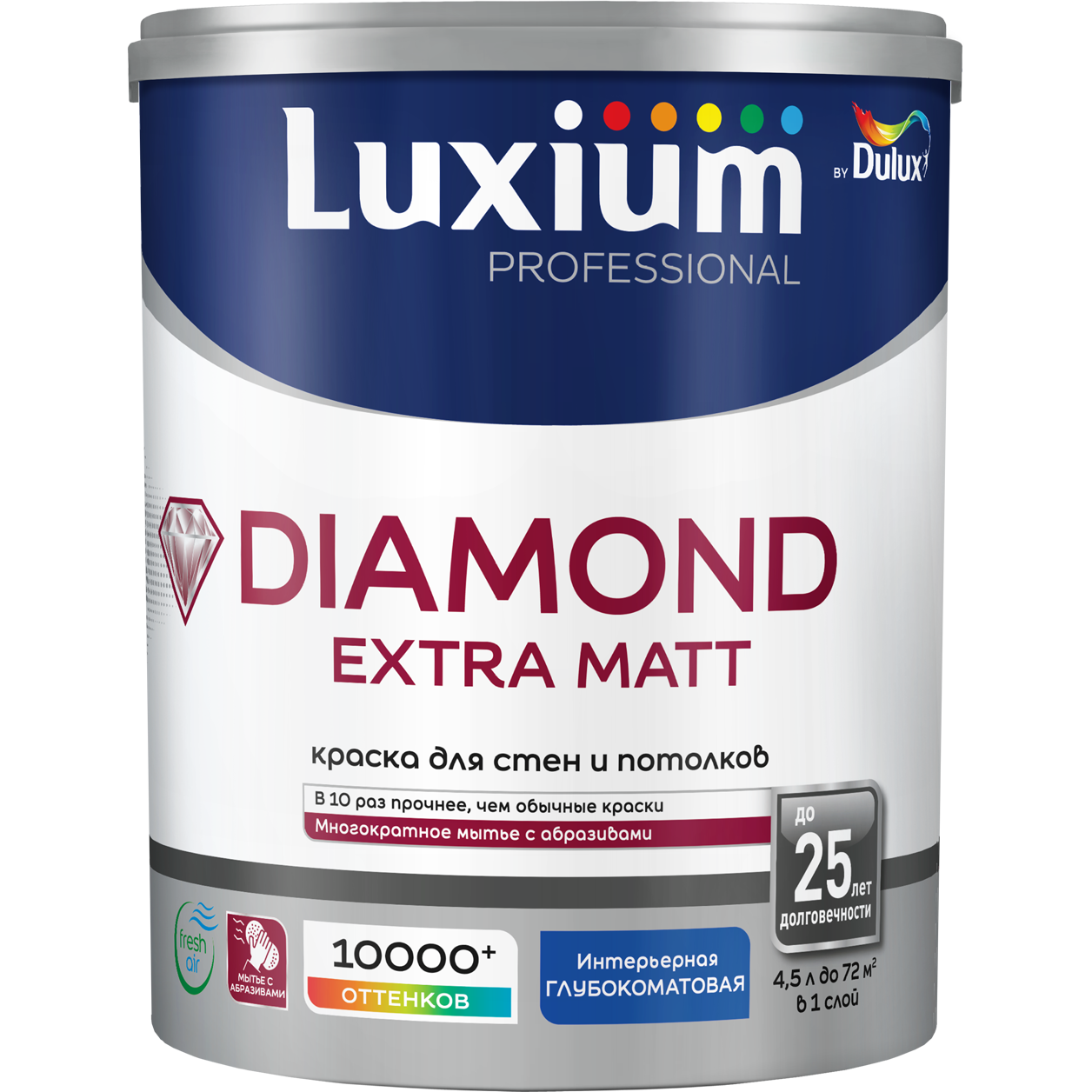 Краска Luxium Prof Diamond Ext Matt глуб/мт BW4,5л