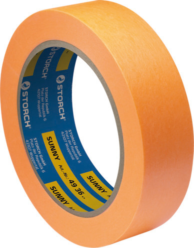 Малярная лента 38мм х 50м Акрил Т80 УФ60 жёлт