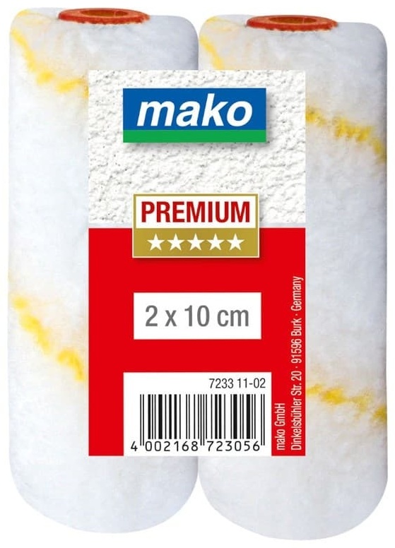 Валик MAKO  PREMIUM. 10 см ворс 8mm, в уп ( 2шт) 727310-02SF 