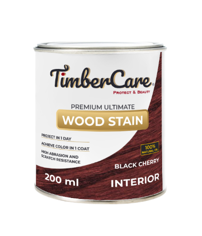 Тонирующее масло TimberCare Wood Stain (цвет- Черешня- Black cherry), банка 0,2л