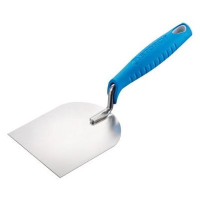 Штукатурный шпатель 100 мм, нержавеющая сталь 0,7 мм 2K-ручка, синий цвет
