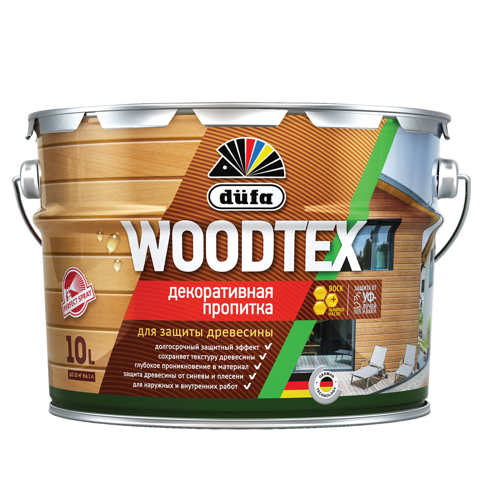 Dufa Пропитка WOOD TEX палисандр  9л